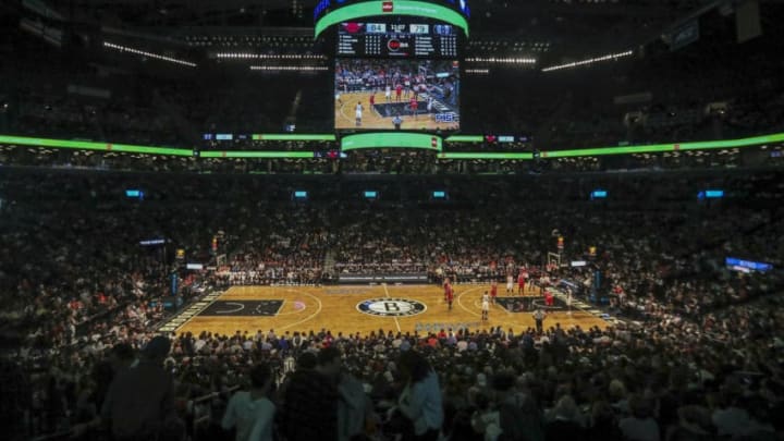 NEW YORK, USA - APRIL 08: A general view inside Barclays Cneter during the game at Barclays Center in Brooklyn, New York on April 08, 2017 (Photo by William Volcov/Brazil Photo Press/LatinContent/Getty Images))