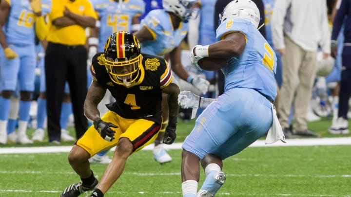 Grambling and Southern University met in the 46th annual Bayou Classic at the Mercedes-Benz Superdome in New Orleans on Nov. 30. Grambling would lose the game 30-28.4e9a3471