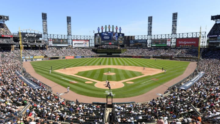 CHICAGO - AUGUST 15: A general view of Guaranteed Rate Field as crowd of 37,696 watches the New York Yankees play the Chicago White Sox on August 15, 2021 at Guaranteed Rate Field in Chicago, Illinois. (Photo by Ron Vesely/Getty Images)
