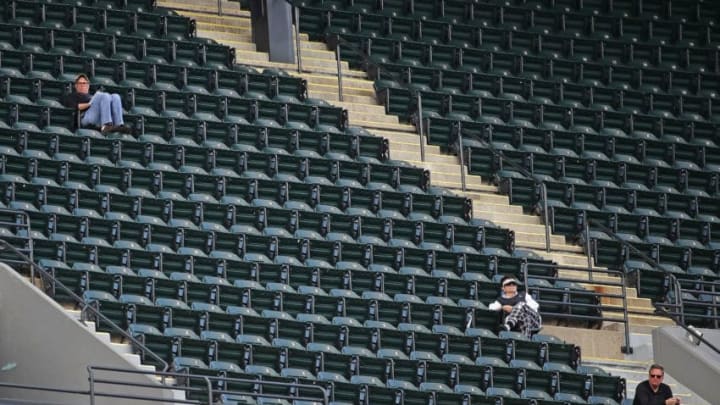 CHICAGO, ILLINOIS - APRIL 17: Fans watch from the upper deck as the Chicago White Sox take on the Kansas City Royals at Guaranteed Rate Field on April 17, 2019 in Chicago, Illinois. The Royals defeated the White Sox 4-3 in 10 innings. (Photo by Jonathan Daniel/Getty Images)