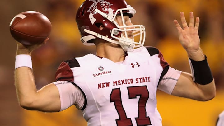 TEMPE, AZ - AUGUST 31: Quarterback Tyler Rogers (Photo by Christian Petersen/Getty Images)