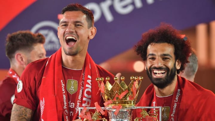Liverpool, Dejan Lovren, Mohamed Salah (Photo by PAUL ELLIS/POOL/AFP via Getty Images)