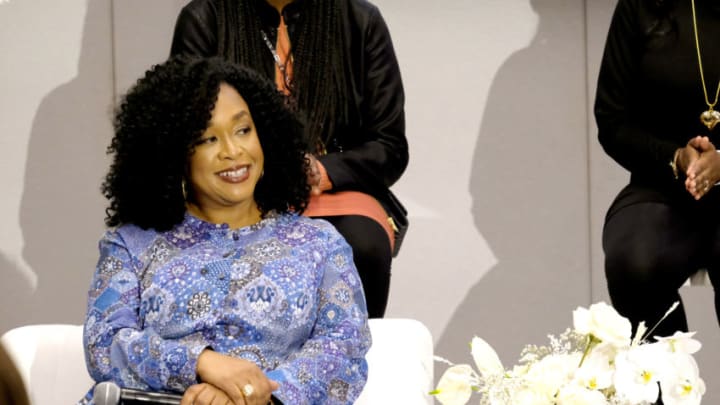 DOWNEY, CALIFORNIA - OCTOBER 02: Shonda Rhimes speaks onstage at The Dove Self-Esteem Project and Shonda Rhimes Team Up In the Fight Against Hair Discrimination on October 02, 2019 in Downey, California. (Photo by Sarah Morris/Getty Images for Dove)