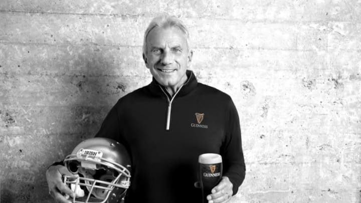 Joe Montana speaks to the Guinness and Notre Dame partnership, photo provided by Guinness