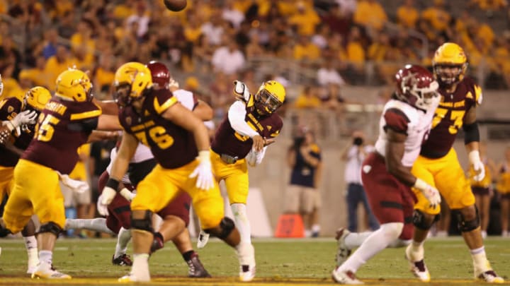 TEMPE, AZ - AUGUST 31: Quarterback Manny Wilkins