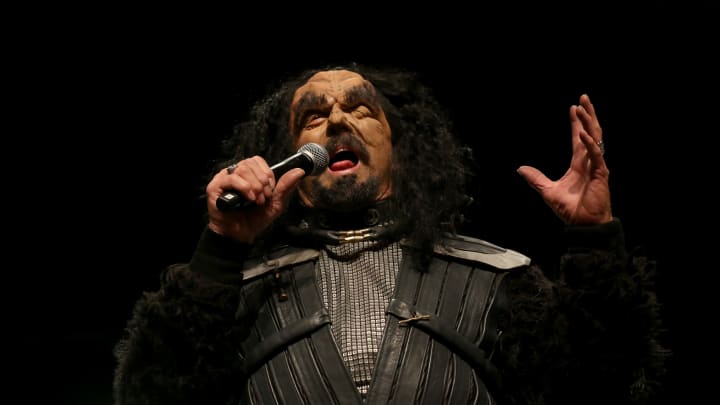 LAS VEGAS, NEVADA – JULY 31: Actor J.G. Hertzler, dressed as his character Martok from the “Star Trek” television franchise speaks during the “STLV19 Klingon Kick-Off” panel at the 18th annual Official Star Trek Convention at the Rio Hotel & Casino on July 31, 2019 in Las Vegas, Nevada. (Photo by Gabe Ginsberg/Getty Images)