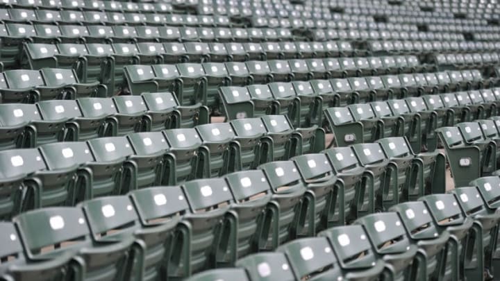 CHICAGO, IL- JULY 31: Empty seats await fans before the Chicago Cubs Milwaukee Brewers game at Wrigley Field on July 31, 2013 in Chicago, Illinois. The Cubs defeated the Brewers 6-1. (Photo by Brian D. Kersey/Getty Images)