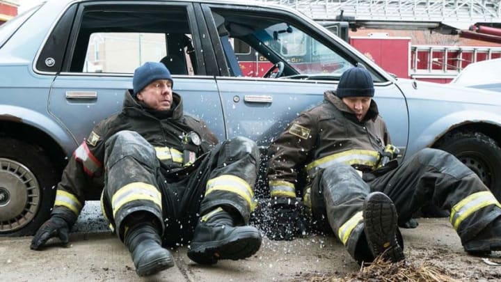 Kenny Johnson (left) as Tommy Welch in Chicago Fire. Photo Credit: Courtesy of NBC.