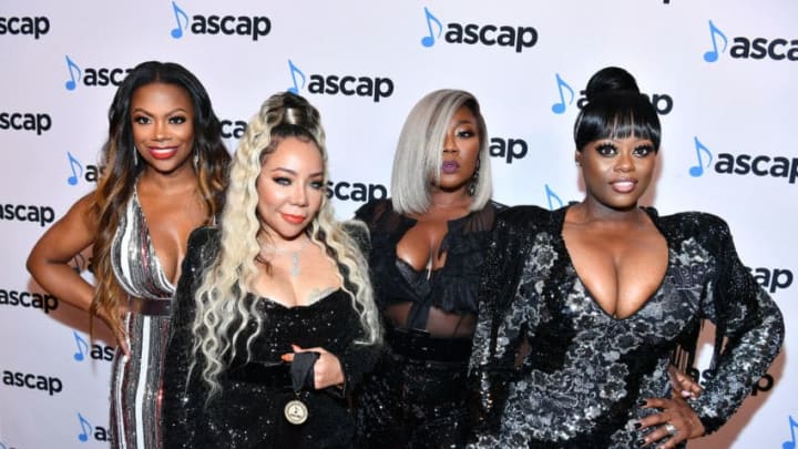 BEVERLY HILLS, CA - JUNE 21: (L-R) Kandi Burruss, Tameka "Tiny" Harris, Tamika Scott, and LaTocha Scott attend the 31st Annual ASCAP Rhythm & Soul Music Awards at the Beverly Wilshire Four Seasons Hotel on June 21, 2018 in Beverly Hills, California. (Photo by Paras Griffin/Getty Images for ASCAP)