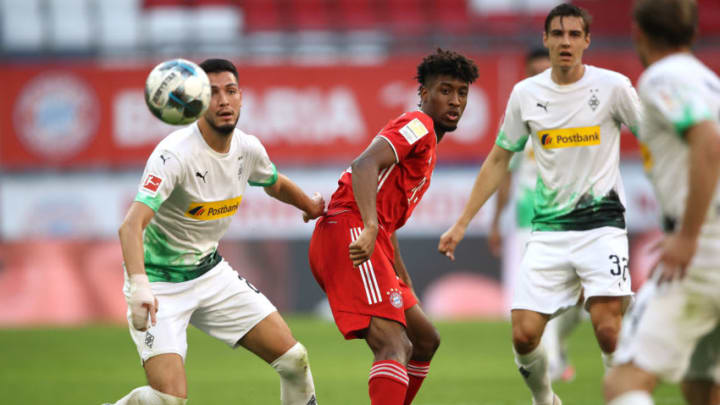 Kingsley Coman will return for Bayern Munich against Borussia Monchengladbach. (Photo by Alexander Hassenstein/Getty Images)