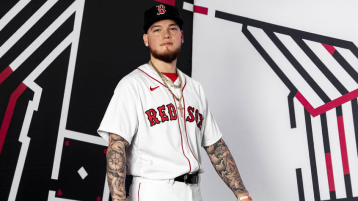 FT. MYERS, FL - FEBRUARY 19: Alex Verdugo #99 of the Boston Red Sox poses for a portrait during team photo day on February 19, 2020 at jetBlue Park at Fenway South in Fort Myers, Florida. (Photo by Billie Weiss/Boston Red Sox/Getty Images)