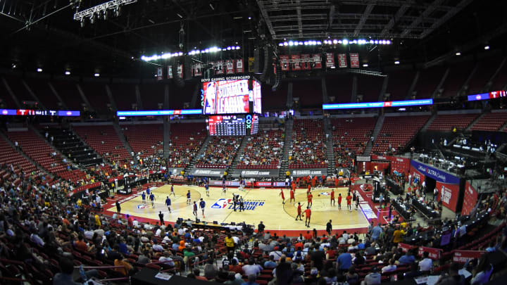 Denver Nuggets Summer League takeaways: 8 Aug. 2021; Thomas & Mack Center for the 2021 NBA Summer League in Las Vegas, Nevada, USA. (Stephen R. Sylvanie-USA TODAY Sports)