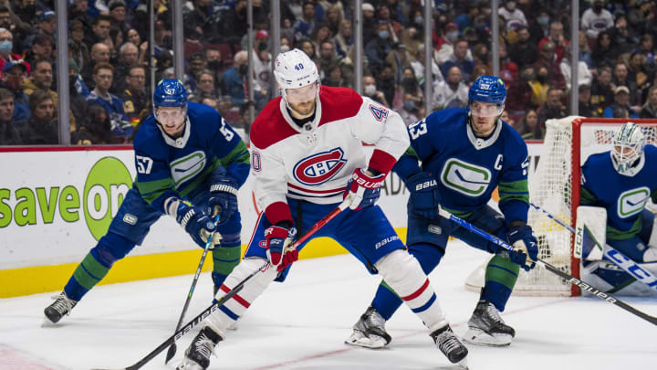 Mar 9, 2022; Vancouver, British Columbia, CAN; Montreal Canadiens forward Joel Armia. Mandatory Credit: Bob Frid-USA TODAY Sports