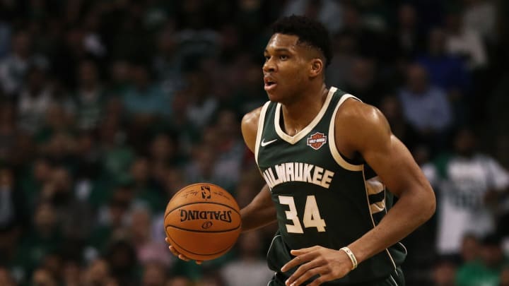 BOSTON, MA – OCTOBER 18: Giannis Antetokounmpo (Photo by Maddie Meyer/Getty Images)