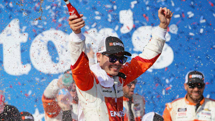 JOLIET, IL - JUNE 30: Kyle Larson, driver of the #42 ENEOS Chevrolet (Photo by Jonathan Daniel/Getty Images)