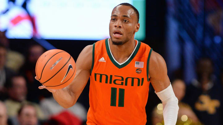 ATLANTA, GA JANUARY 3: Miami’s Bruce Brown, Jr. (Photo by Rich von Biberstein/Icon Sportswire via Getty Images)