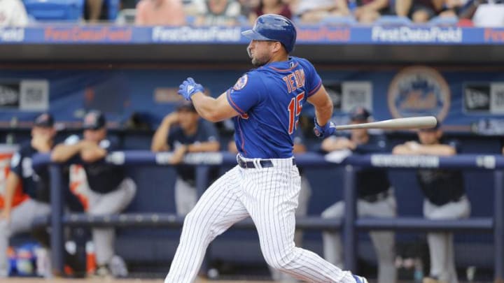 Tim Tebow #15 of the New York Mets (Photo by Michael Reaves/Getty Images)