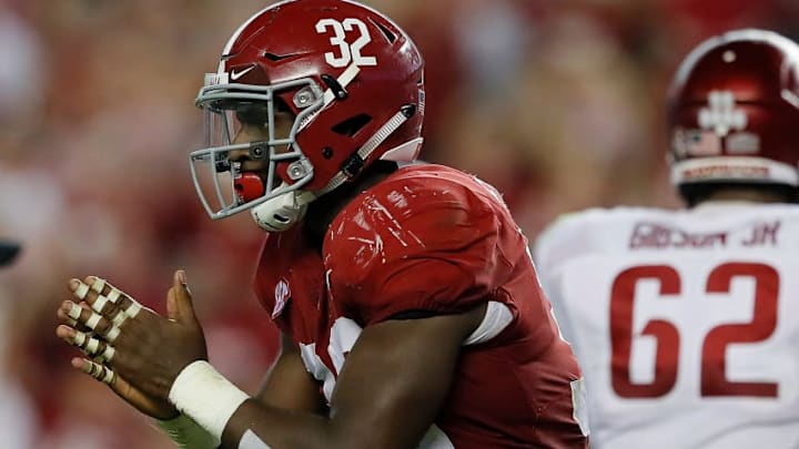 TUSCALOOSA, AL - OCTOBER 14: Rashaan Evans (Photo by Kevin C. Cox/Getty Images)