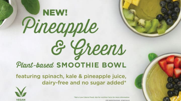 YogurtLand launches new Plant-Based Pineapple & Greens Smoothie Bowl. Image courtesy of YogurtLand