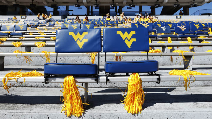 MORGANTOWN, WV – SEPTEMBER 03: General view as seat cushions await fans before the game between the West Virginia Mountaineers and Missouri Tigers at Milan Puskar Stadium on September 3, 2016 in Morgantown, West Virginia. (Photo by Joe Robbins/Getty Images)