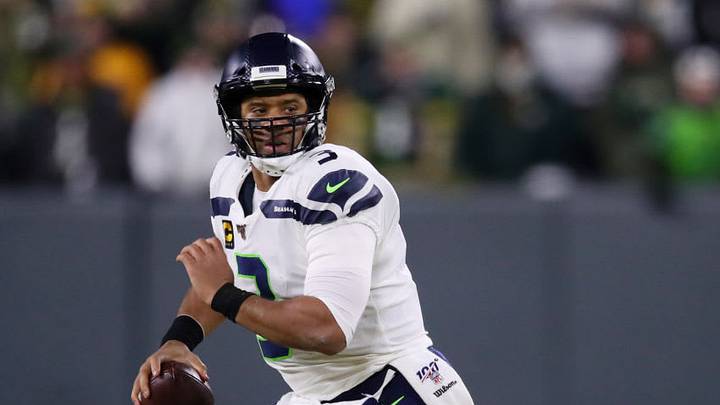 GREEN BAY, WISCONSIN - JANUARY 12: Russell Wilson #3 of the Seattle Seahawks looks to pass during the first half against the Green Bay Packers in the NFC Divisional Playoff game at Lambeau Field on January 12, 2020 in Green Bay, Wisconsin. (Photo by Gregory Shamus/Getty Images) GREEN BAY, WISCONSIN - JANUARY 12: Russell Wilson #3 of the Seattle Seahawks looks to pass during the first half against the Green Bay Packers in the NFC Divisional Playoff game at Lambeau Field on January 12, 2020 in Green Bay, Wisconsin. (Photo by Gregory Shamus/Getty Images)