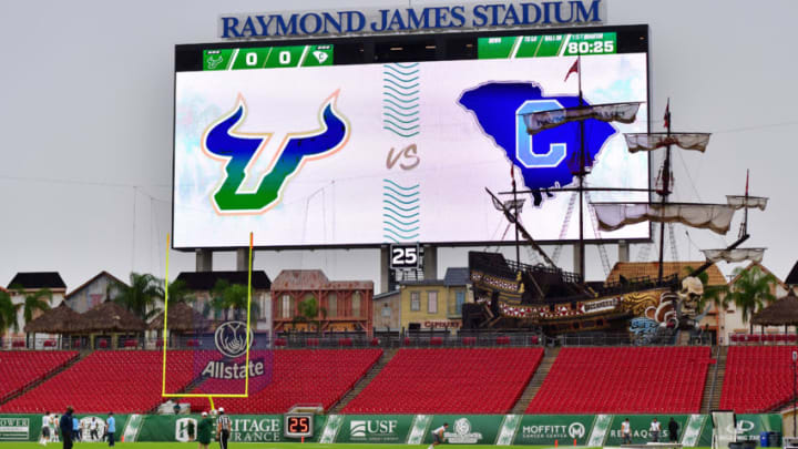 TAMPA, FLORIDA - SEPTEMBER 12: A general view at Raymond James Stadium before a game between the South Florida Bulls and the Citadel Bulldogs on September 12, 2020 in Tampa, Florida. (Photo by Julio Aguilar/Getty Images)