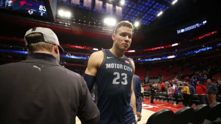 DETROIT, MI – MARCH 9: Blake Griffin #23 of the Detroit Pistons exits the arena after the game against the Chicago Bulls on MARCH 9, 2018 at Little Caesars Arena in Detroit, Michigan. NOTE TO USER: User expressly acknowledges and agrees that, by downloading and/or using this photograph, User is consenting to the terms and conditions of the Getty Images License Agreement. Mandatory Copyright Notice: Copyright 2018 NBAE (Photo by Brian Sevald/NBAE via Getty Images)