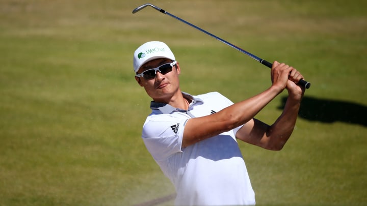 BALLYLIFFIN, IRELAND – JULY 03: Haotong Li of China in action during a practise round ahead of the Dubai Duty Free Irish Open at Ballyliffin Golf Club on July 3, 2018 in Ballyliffin, Ireland. (Photo by Jan Kruger/Getty Images)