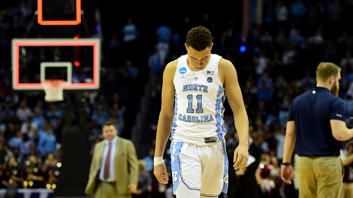 CHARLOTTE, NC – MARCH 18: Shea Rush #11 of the North Carolina Tar Heels leaves the floor after their 86-65 loss to the Texas A&M Aggies during the second round of the 2018 NCAA Men’s Basketball Tournament at Spectrum Center on March 18, 2018 in Charlotte, North Carolina. (Photo by Jared C. Tilton/Getty Images)