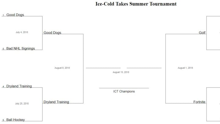Ice-Cold Takes NHL Summer Tournament: Good dogs vs. golf