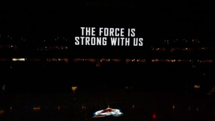 Dec 17, 2015; Denver, CO, USA; General view of a Star Wars theme before the game between the New York Islanders against the Colorado Avalanche at the Pepsi Center. Mandatory Credit: Ron Chenoy-USA TODAY Sports