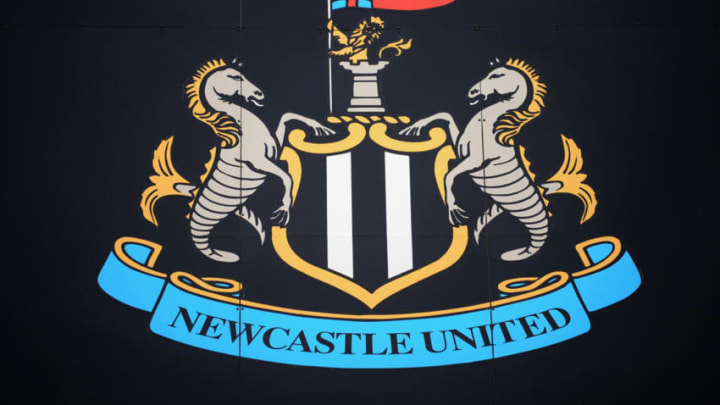 NEWCASTLE UPON TYNE, ENGLAND - DECEMBER 14: A view of the Newcastle United Football Club Badge during the Barclays Premier League match between Newcastle United and Southampton at St James' Park on December 14, 2013 in Newcastle upon Tyne, England. (Photo by Tony Marshall/Getty Images)