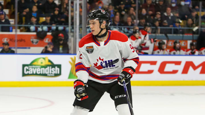 KITCHENER, ONTARIO - MARCH 23: Owen Beck. (Photo by Chris Tanouye/Getty Images)