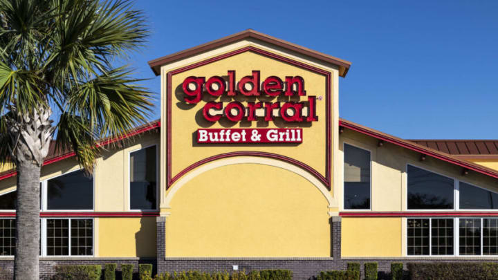KISSIMMEE, FLORIDA, UNITED STATES - 2014/08/28: Golden Corral buffet & grill. (Photo by John Greim/LightRocket via Getty Images)