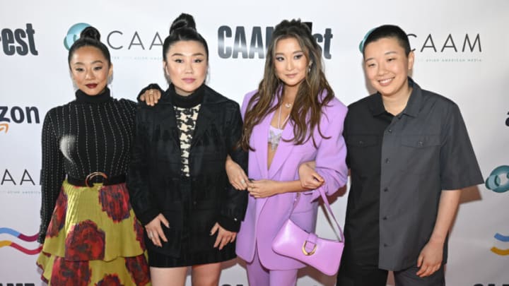 SAN FRANCISCO, CALIFORNIA - MAY 11: (L-R) Stephanie Hsu, Sherry Cola, Ashley Park, and Sabrina Wu attend the red carpet at the CAAMFest 2023 Opening Night Gala Premiere of "Joy Ride" at The Castro Theatre on May 11, 2023 in San Francisco, California. (Photo by Steve Jennings/Getty Images)