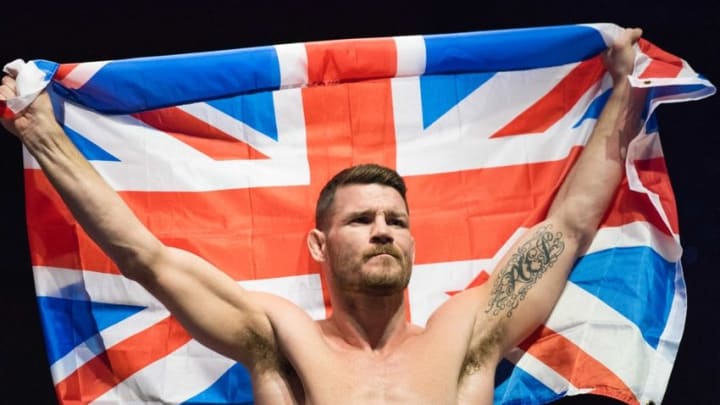 Feb 26, 2016; London, United Kingdom; Michael Bisping during weigh-ins for UFC Fight Night at O2 Arena. Mandatory Credit: Per Haljestam-USA TODAY Sports