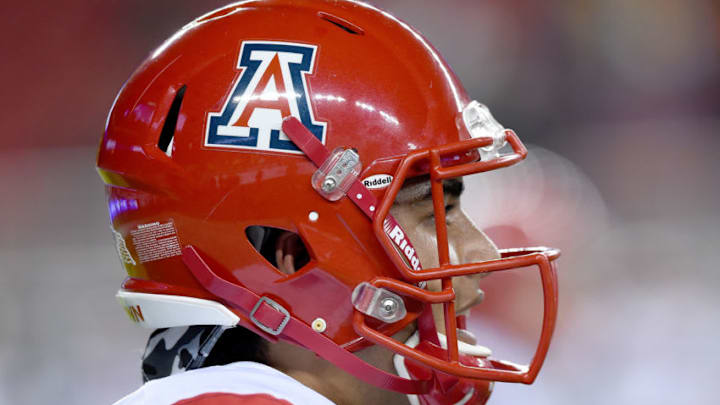 SANTA CLARA, CA - DECEMBER 05: Anu Solomon #12 of the Arizona Wildcats warms up during pregame warm ups prior to playing the Oregon Ducks in the Pac-12 Championship game at Levi's Stadium on December 5, 2014 in Santa Clara, California. (Photo by Thearon W. Henderson/Getty Images)