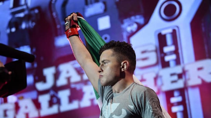 Dublin , Ireland - 16 December 2016; James Gallagher ahead of his featherweight bout at Bellator169 in the 3 Arena in Dublin. (Photo By Ramsey Cardy/Sportsfile via Getty Images)