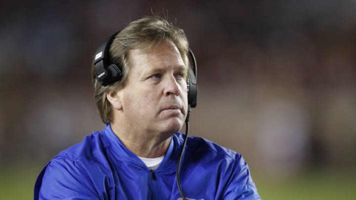 TALLAHASSEE, FL - NOVEMBER 26: Head coach Jim McElwain of the Florida Gators looks on during the game against the Florida State Seminoles at Doak Campbell Stadium on November 26, 2016 in Tallahassee, Florida. Florida State defeated Florida 31-13. (Photo by Joe Robbins/Getty Images)
