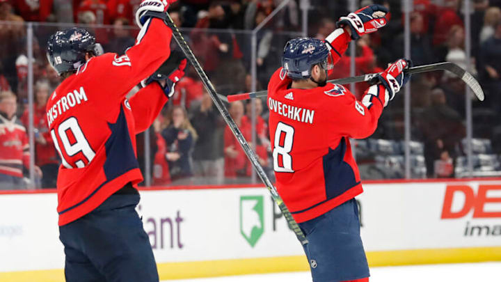 Alex Ovechkin, Nicklas Backstrom, Washington Capitals Mandatory Credit: Geoff Burke-USA TODAY Sports