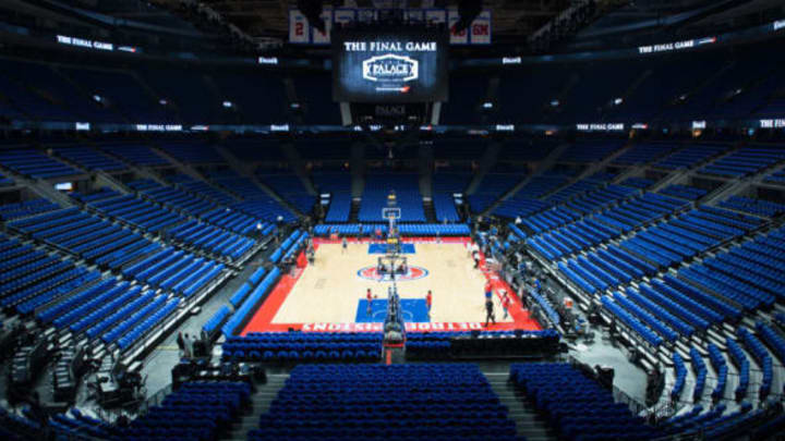 Apr 10, 2017; Auburn Hills, MI, USA; A general view of The Palace of Auburn Hills before the game between the Detroit Pistons and the Washington Wizards. Mandatory Credit: Tim Fuller-USA TODAY Sports