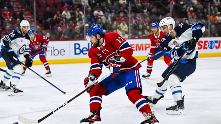 Oct 28, 2023; Montreal, Quebec, CAN; Montreal Canadiens right wing Josh Anderson. Mandatory Credit: David Kirouac-USA TODAY Sports