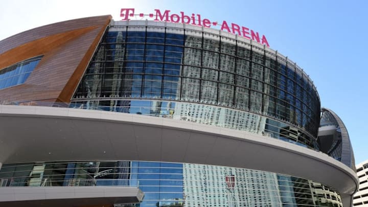 LAS VEGAS, NEVADA - APRIL 05: A general view shows T-Mobile Arena on April 5, 2016 in Las Vegas, Nevada. The USD 375 million, 20,000-seat sports and entertainment venue, a joint venture partnership between MGM Resorts International and AEG, opens on April 6 with a concert headlined by the band The Killers. (Photo by Ethan Miller/Getty Images)