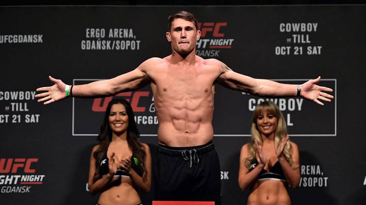 GDANSK, POLAND - OCTOBER 20: Darren Till of England poses on the scale during the UFC Fight Night Weigh-in inside Ergo Arena on October 20, 2017 in Gdansk, Poland. (Photo by Jeff Bottari/Zuffa LLC/Zuffa LLC via Getty Images)
