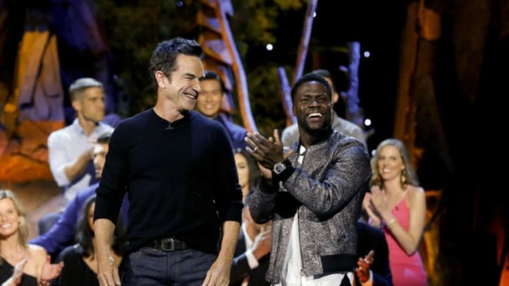 "It Is Game Time Kids" - Jeff Probst with Kevin Hart on the finale of Survivor: Ghost Island, two-hour season finale followed by one-hour live reunion Show, airing Wednesday, May 23 (8:00-11:00 PM, ET/PT) on the CBS Television Network. Photo: Monty Brinton/CBS Entertainment ÃÂ©2018 CBS Broadcasting, Inc. All Rights Reserved.