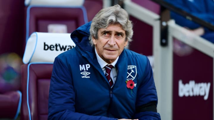 LONDON, ENGLAND - NOVEMBER 03: Manuel Pellegrini, Manager of West Ham United looks on ahead of the Premier League match between West Ham United and Burnley FC at London Stadium on November 3, 2018 in London, United Kingdom. (Photo by Alex Broadway/Getty Images)