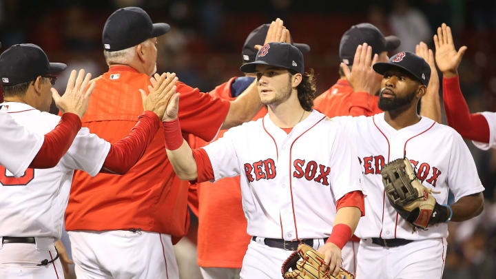 BOSTON, MA – SEPTEMBER 09: Andrew Benintendi (Photo by Adam Glanzman/Getty Images)