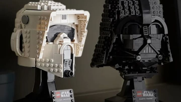 Discover LEGO's new Darth Vader and Scout Trooper helmet sets for Star Wars Day.