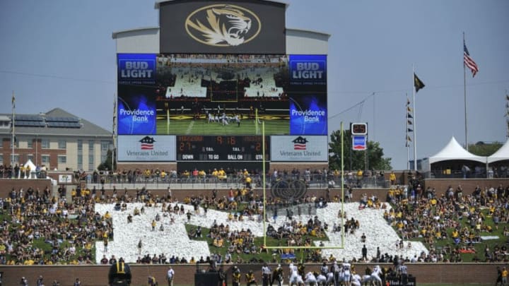 COLUMBIA, MO - SEPTEMBER 2: A view of the north end zone during a game between the Missouri State Bears and Missouri Tigers at Memorial Stadium on September 2, 2017 in Columbia, Missouri. (Photo by Ed Zurga/Getty Images) *** Local Caption ***