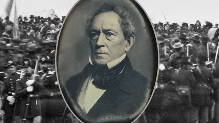 Image Composite: Edward Everett (Wikimedia Commons), Background (Wikimedia Commons)